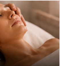 Relaxing professional facial treatment